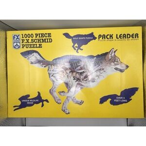 FX Schmid 1997 Pack Leader 1000 Piece Wolf Shape Puzzle 3' Long NEW SEALED
